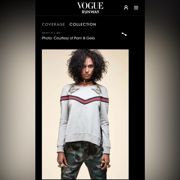Pam & Gela Embroidered Sweatshirt from Spring 2017 Ready to Wear Line in Vogue